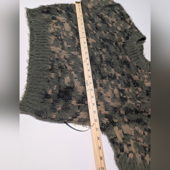 Scoop Women’s Pointelle Knit Cardigan Sweater - Blue/Grey Mix - Size XXL - Picture 4 of 7